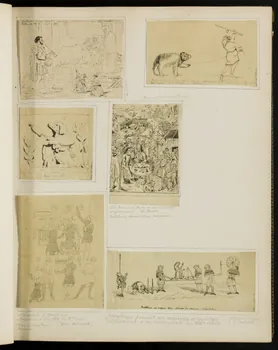 partie d'un ensemble de dessins Ménestrels et Jongleurs 1968.102.5339.21  Photo Mucem
