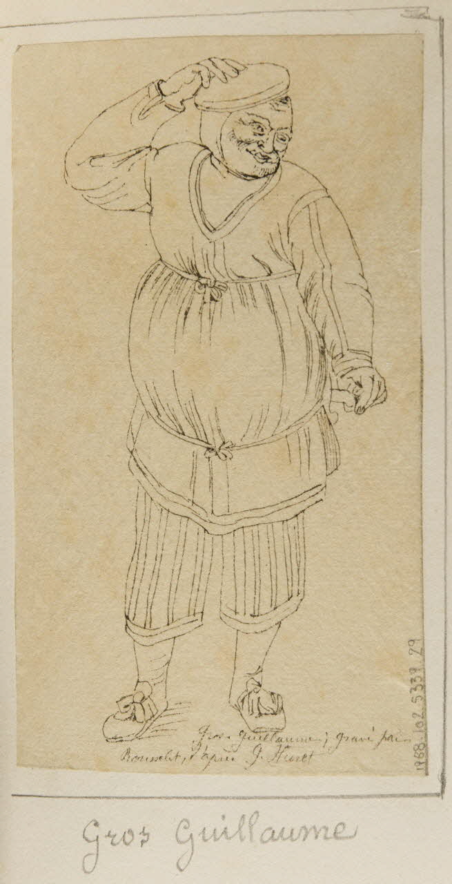 partie d'un ensemble de dessins Gros Guillaume 1968.102.5339.29 Photo Mucem