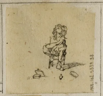 partie d'un ensemble de dessins Portrait of John Valerié  born without arm  1679 1968.102.5339.38  Photo Mucem