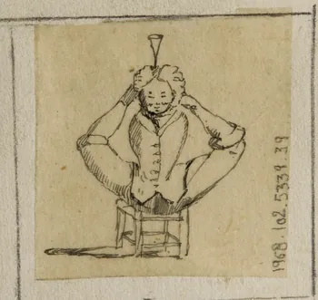 partie d'un ensemble de dessins Portrait of John Valerié  born without arm  1679 1968.102.5339.39  Photo Mucem