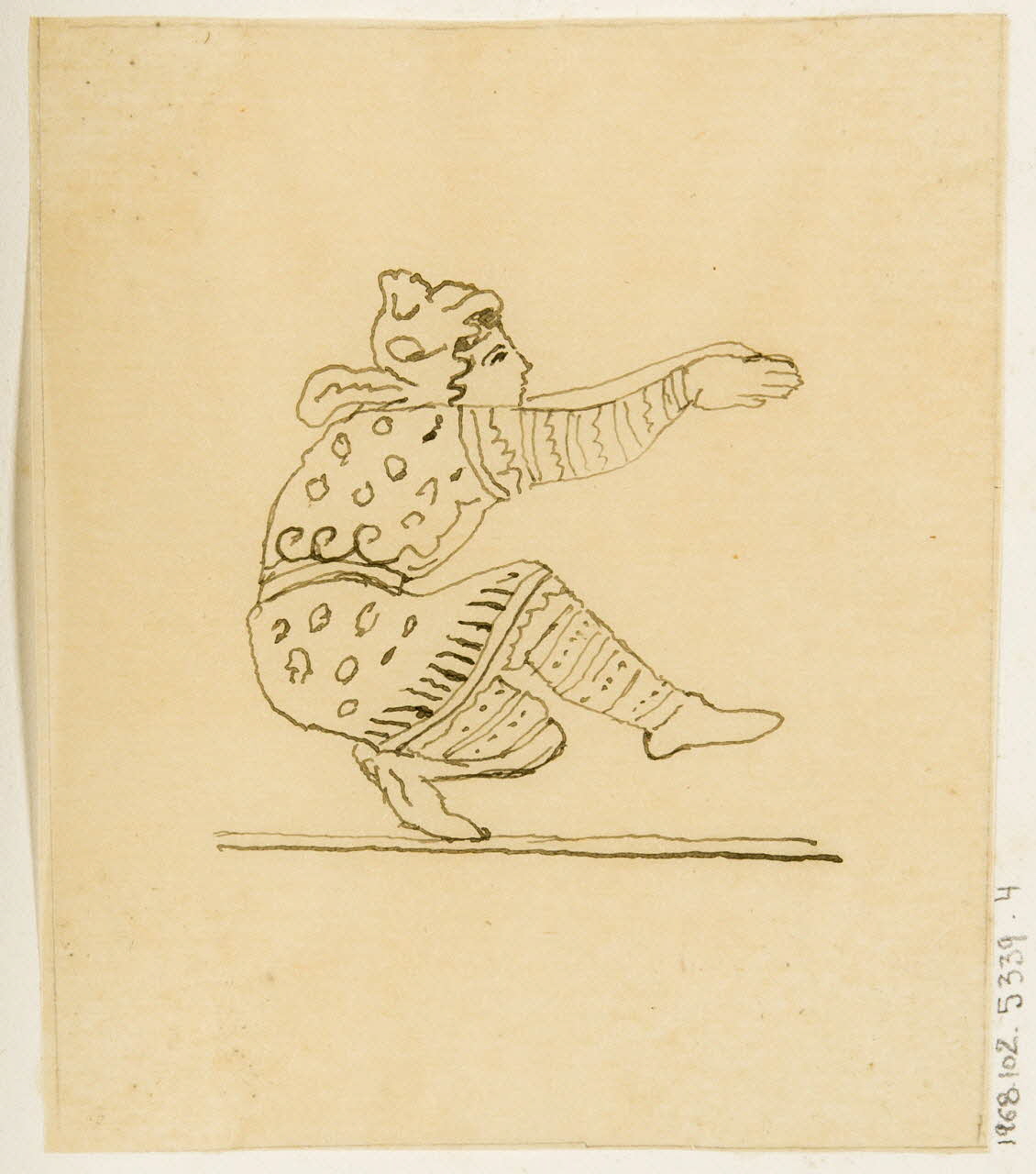 partie d'un ensemble de dessins Personnage 1968.102.5339.4 Photo Mucem