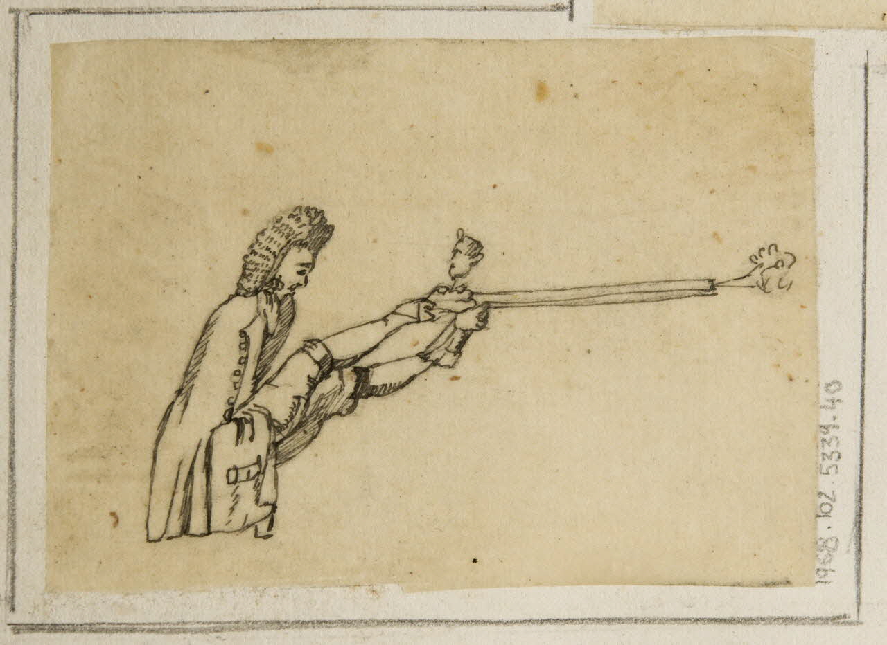 partie d'un ensemble de dessins Portrait of John Valerié  born without arm  1679 1968.102.5339.40 Photo Mucem