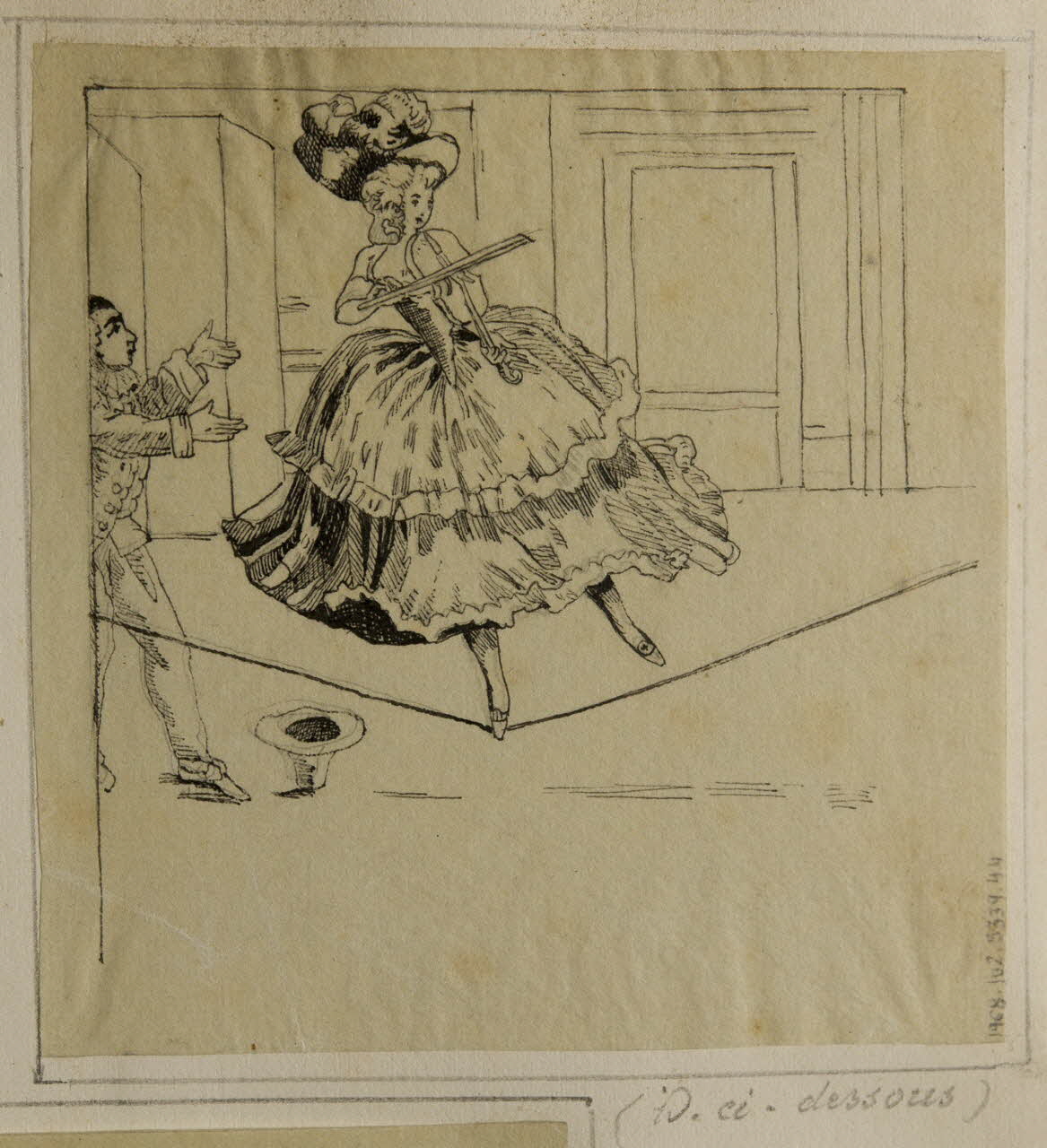 partie d'un ensemble de dessins Femme équilibriste 1968.102.5339.44 Photo Mucem