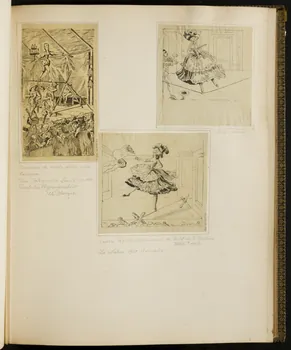 partie d'un ensemble de dessins Femme équilibriste 1968.102.5339.45 Photo Mucem