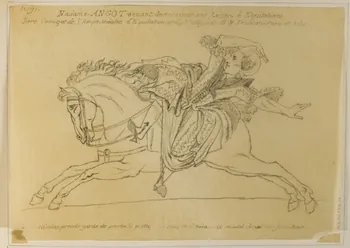 partie d'un ensemble de dessins Madame ANGOT venant de recevoir une Leçon d'Equitation. 1968.102.5339.54  Photo Mucem