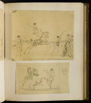 partie d'un ensemble de dessins Ravel, danseur de  corde fameux à  l'époque du  Directoire 1968.102.5339.58  Photo Mucem