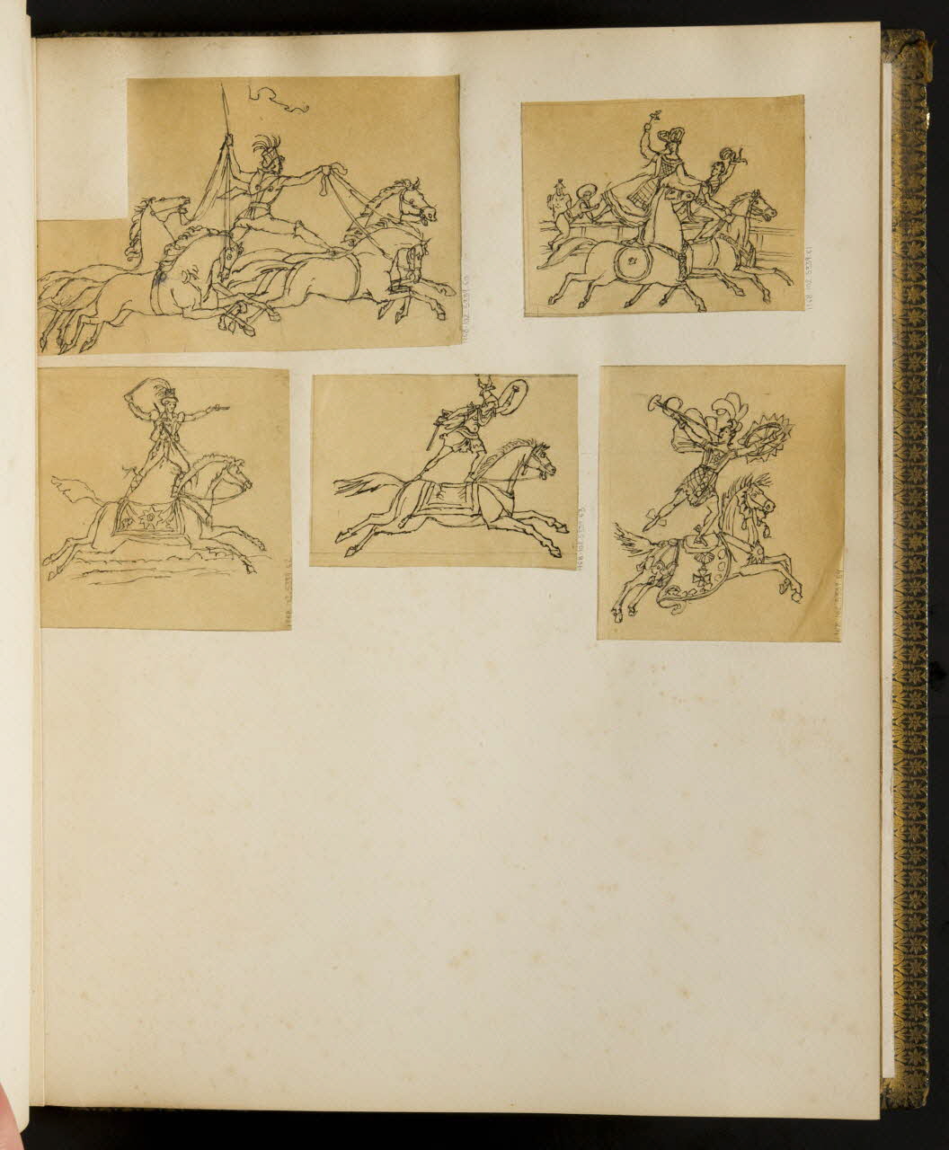 partie d'un ensemble de dessins Acrobatie équestre 1968.102.5339.63 Photo Mucem