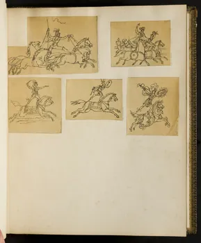 partie d'un ensemble de dessins Acrobatie équestre 1968.102.5339.63 Photo Mucem