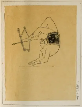 partie d'un ensemble de dessins Marcellus, d'après une mosaique romaine ?  de Tébessa 1968.102.5339.7 Photo Mucem