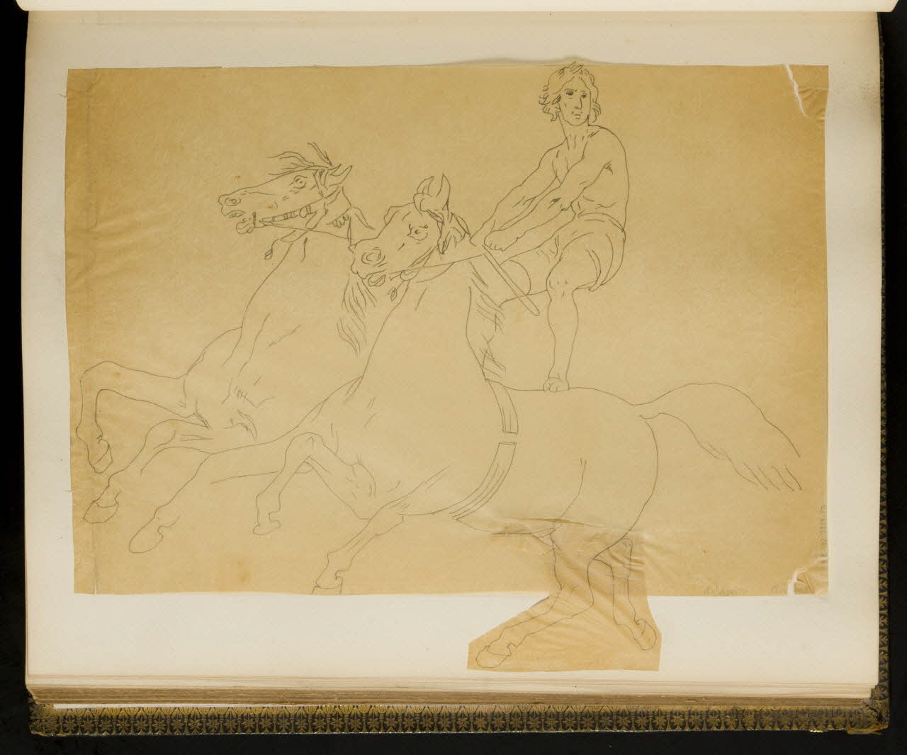 partie d'un ensemble de dessins Acrobatie équestre 1968.102.5339.73 Photo Mucem
