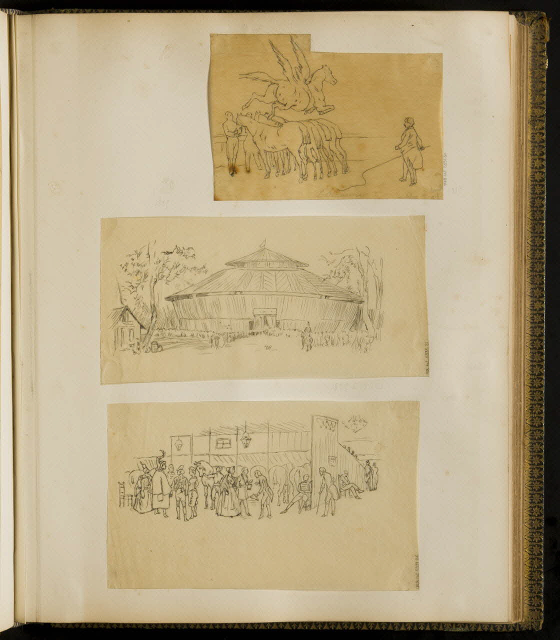 partie d'un ensemble de dessins Vue d'un chapiteau 1968.102.5339.81 Photo Mucem