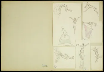 partie d'un ensemble de dessins Medrano 1968.102.5347.10  Photo Mucem