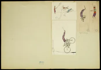 partie d'un ensemble de dessins Ours dressé sur le dos d'un cheval 1968.102.5347.13 Photo Mucem