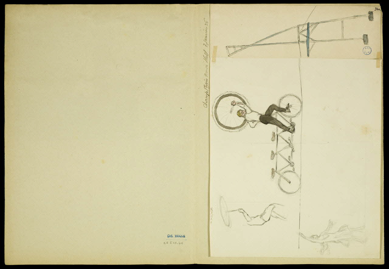 partie d'un ensemble de dessins Funambule 1968.102.5347.15 Photo Mucem