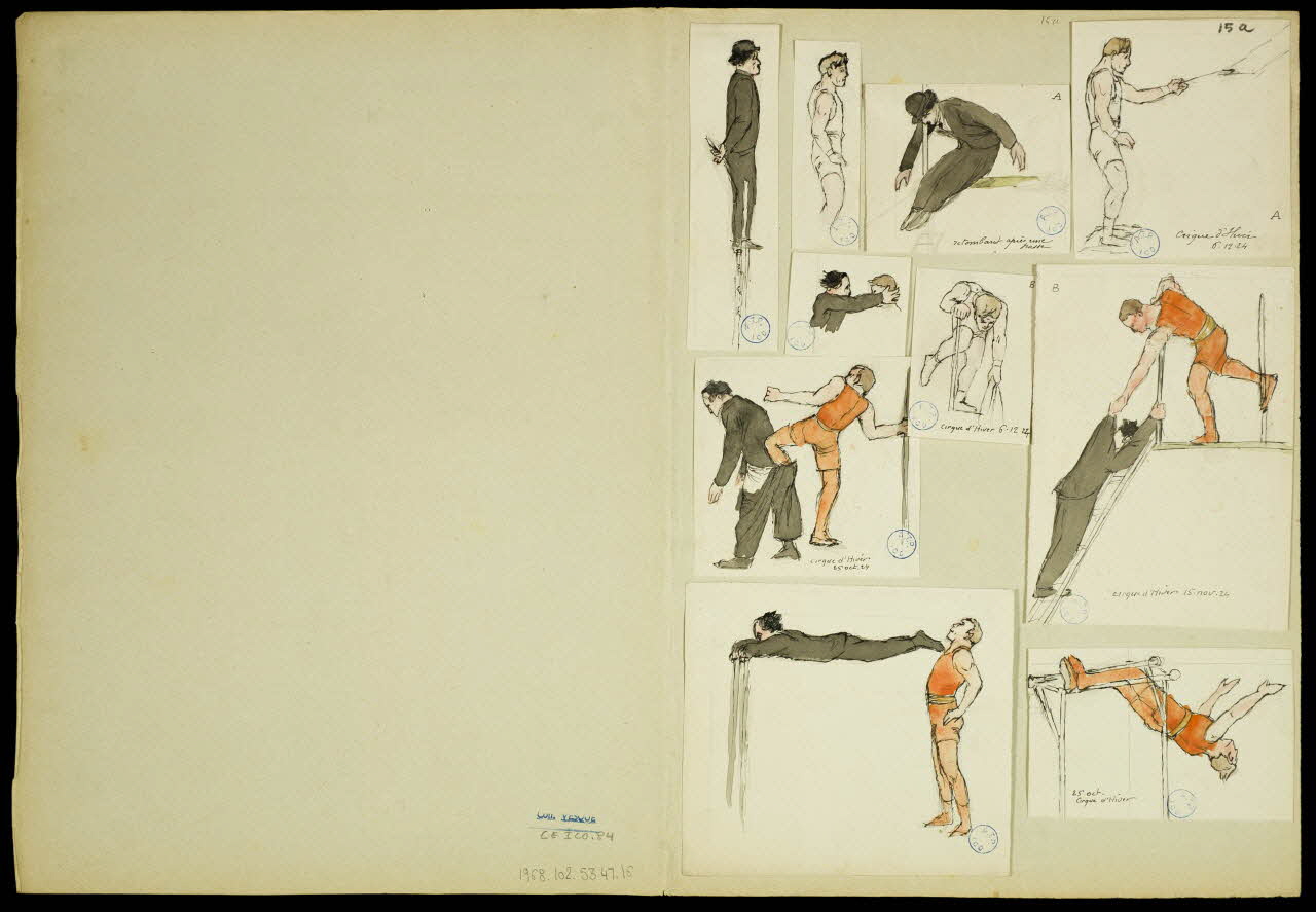 partie d'un ensemble de dessins Cirque d'Hiver 1968.102.5347.16 Photo Mucem