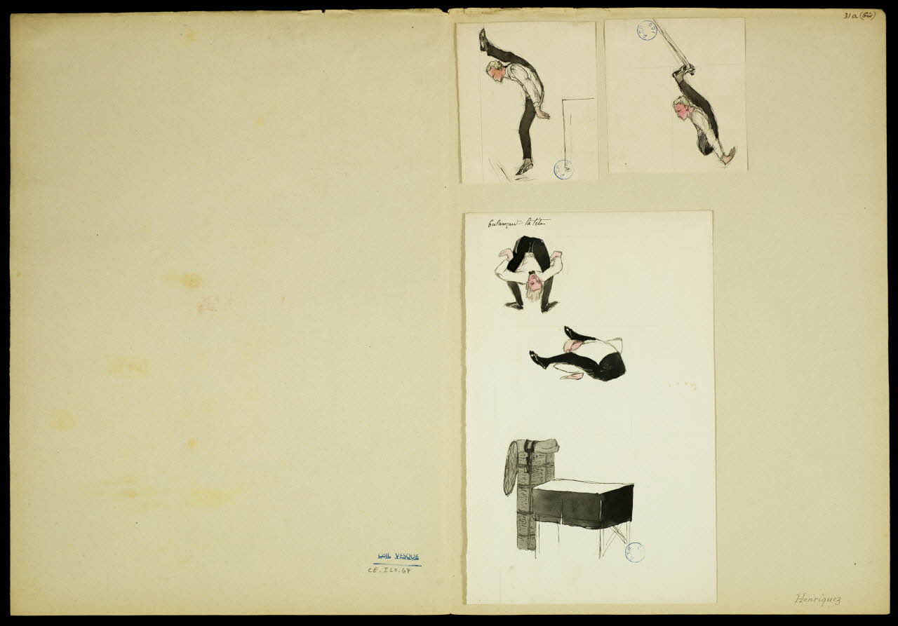 partie d'un ensemble de dessins Henriquez 1968.102.5347.18 Photo Mucem