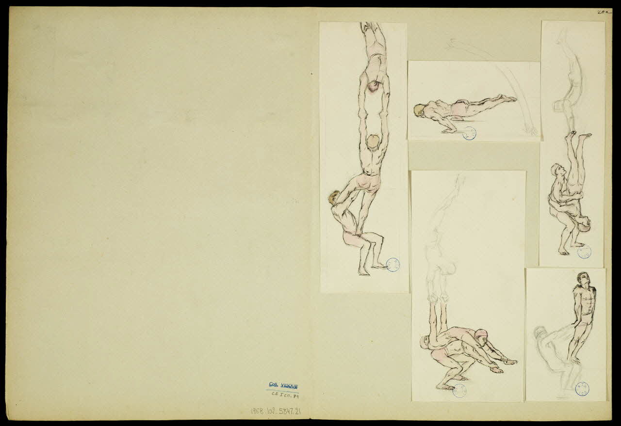 partie d'un ensemble de dessins Acrobates 1968.102.5347.21 Photo Mucem