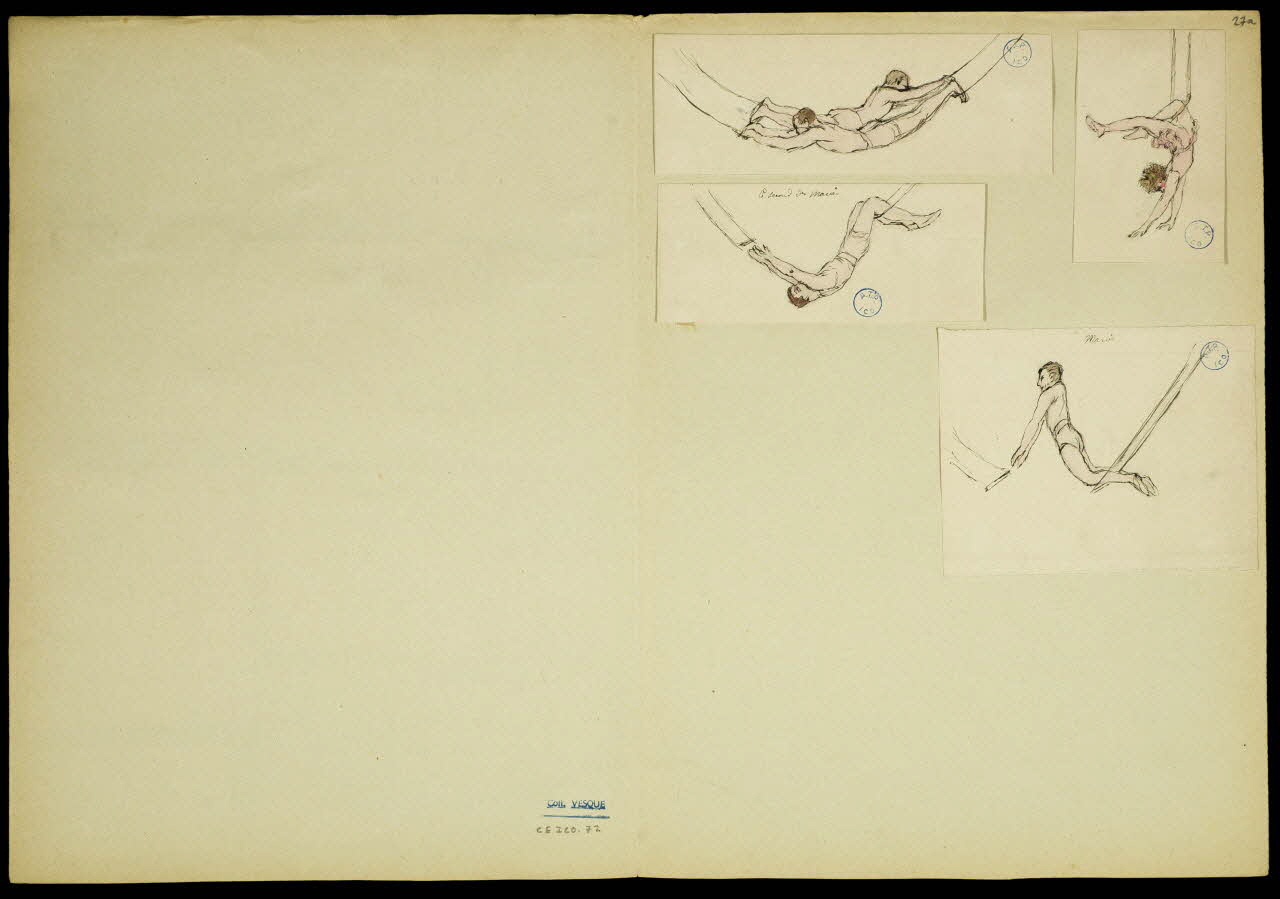 partie d'un ensemble de dessins Trapézistes 1968.102.5347.23 Photo Mucem