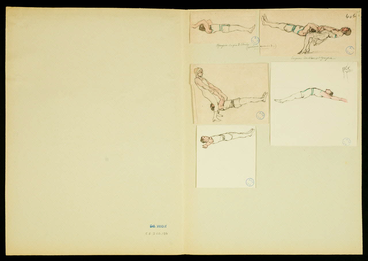 partie d'un ensemble de dessins Numéros d'acrobates et jongleurs 1968.102.5349.10 Photo