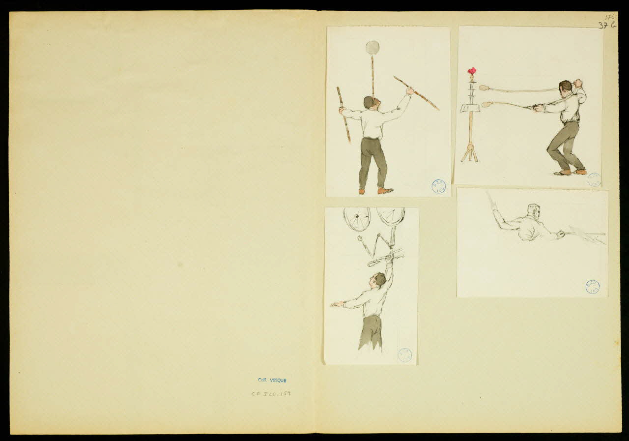 partie d'un ensemble de dessins Numéros d'acrobates 1968.102.5349.13 Photo