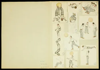 partie d'un ensemble de dessins Numéros d'acrobates 1968.102.5349.13 Photo