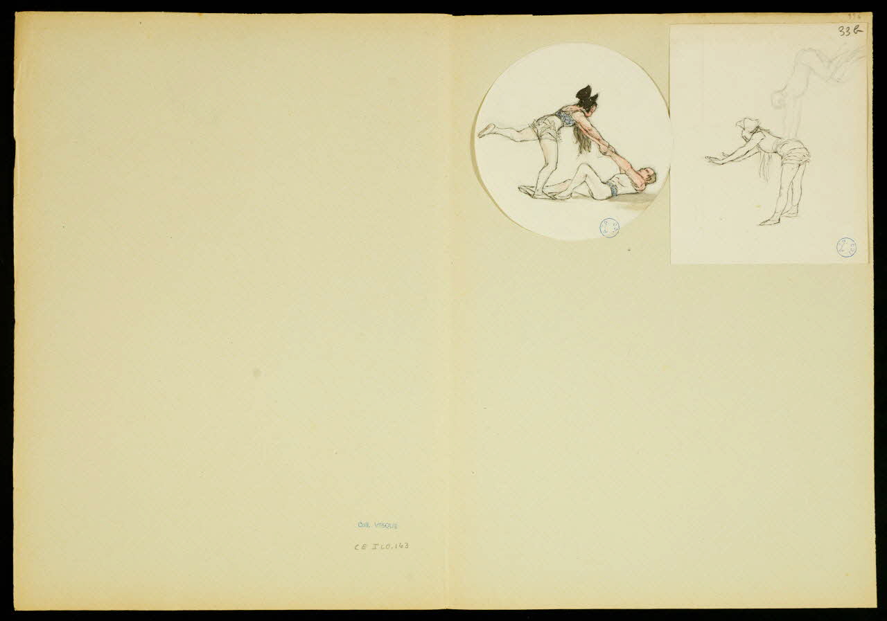 partie d'un ensemble de dessins Numéro d'acrobates 1968.102.5349.17 Photo