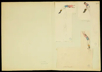 partie d'un ensemble de dessins Numéros d'acrobates et de trapézistes 1968.102.5349.21 Photo
