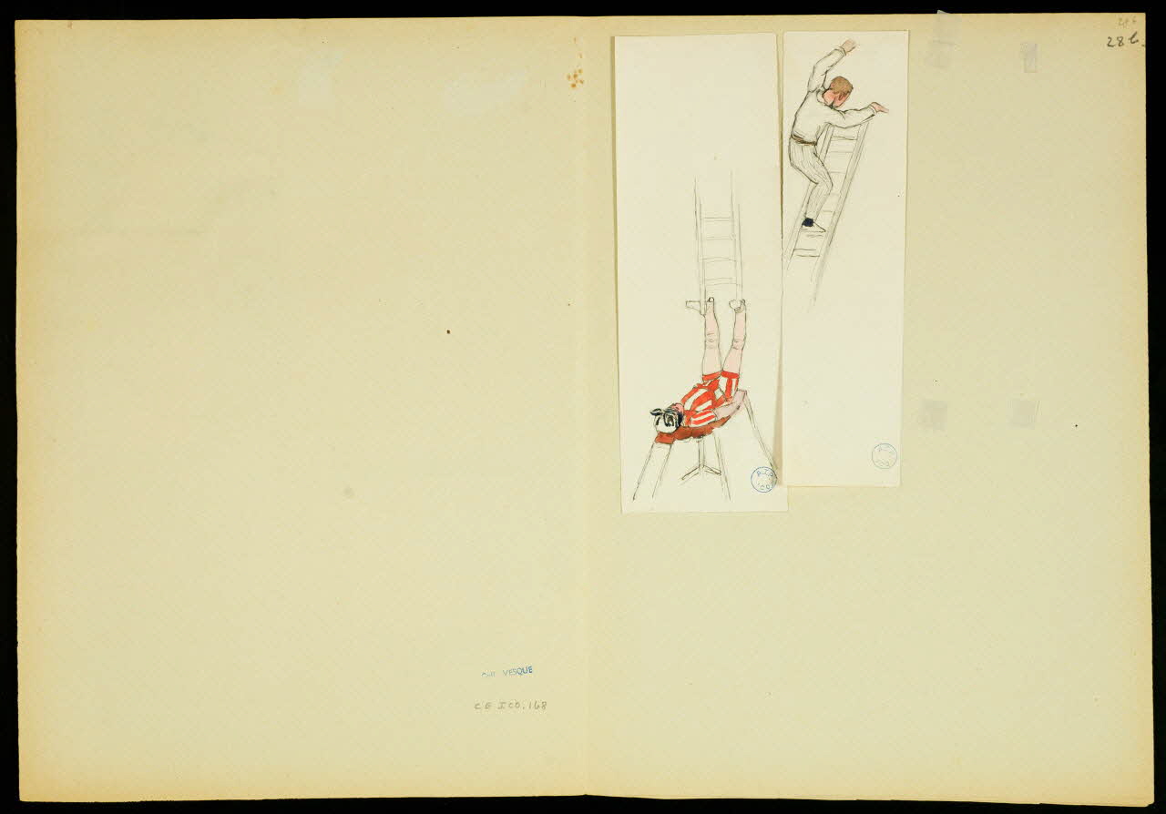 partie d'un ensemble de dessins Numéros d'acrobates et trapéziste 1968.102.5349.23 Photo