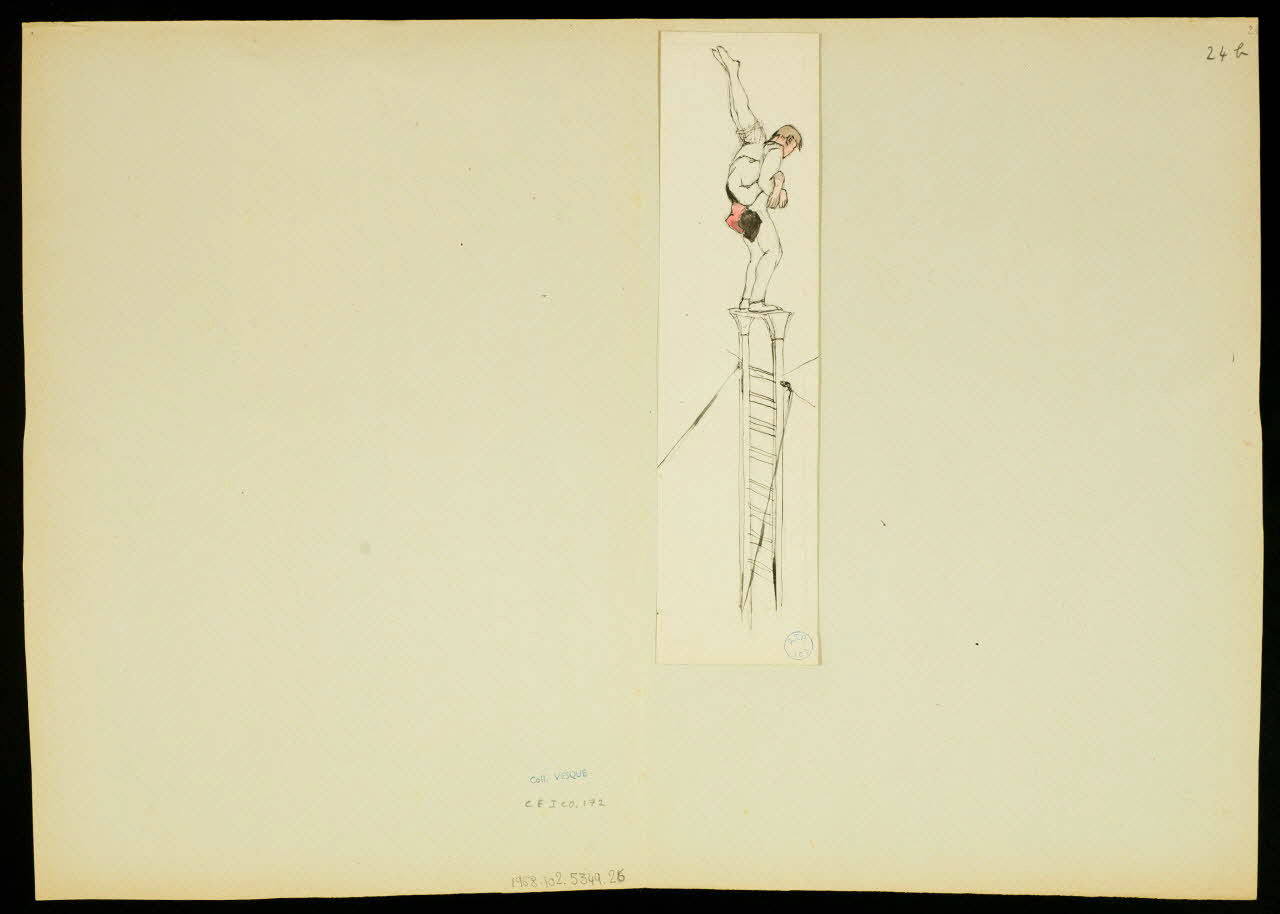 partie d'un ensemble de dessins Numéros d'équilibristes 1968.102.5349.26 Photo