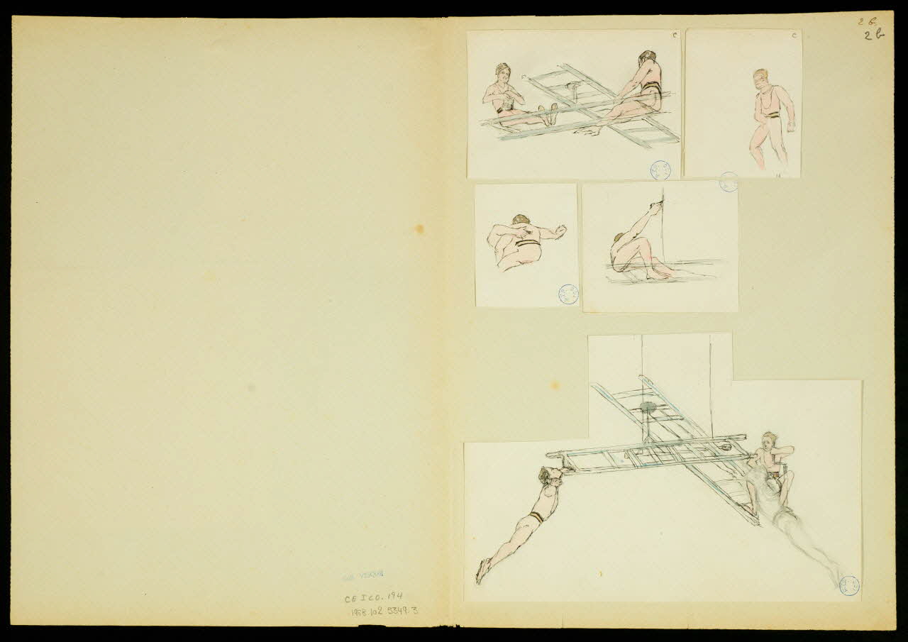partie d'un ensemble de dessins Numéros d'acrobates et écuyers 1968.102.5349.3 Photo