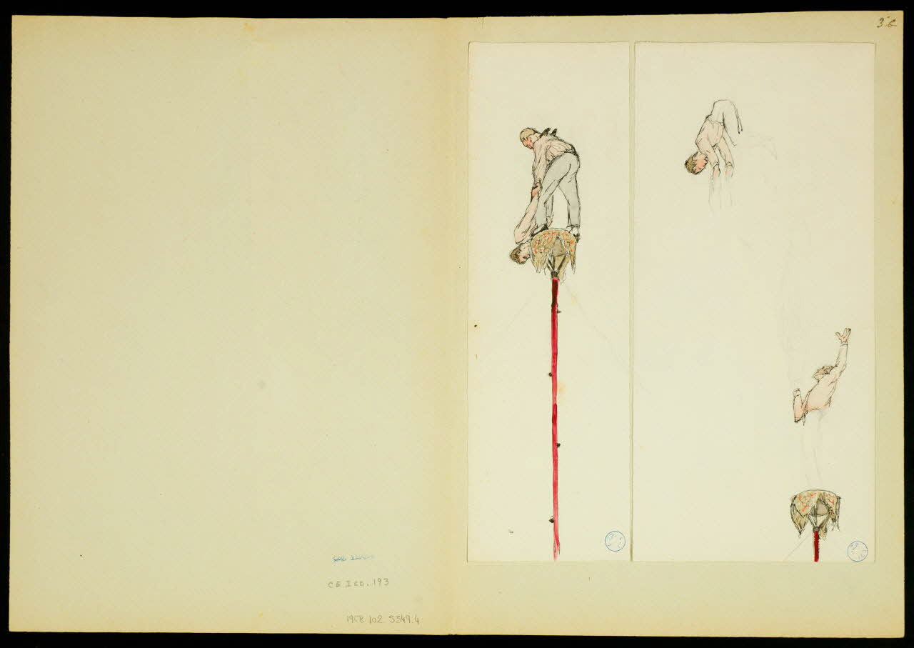 partie d'un ensemble de dessins Numéros d'acrobates 1968.102.5349.4 Photo