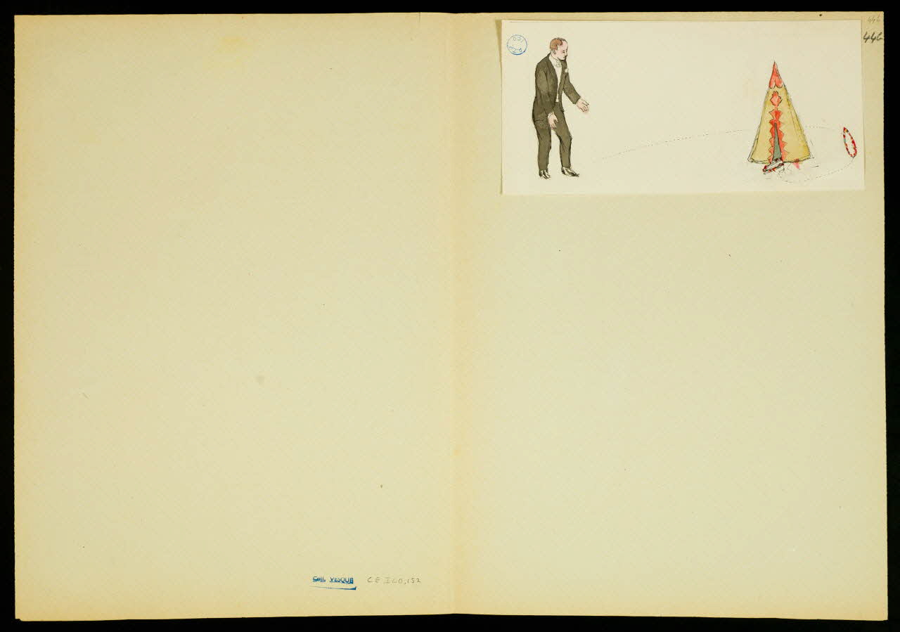 partie d'un ensemble de dessins Numéro d'un homme avec une tente 1968.102.5349.6 Photo