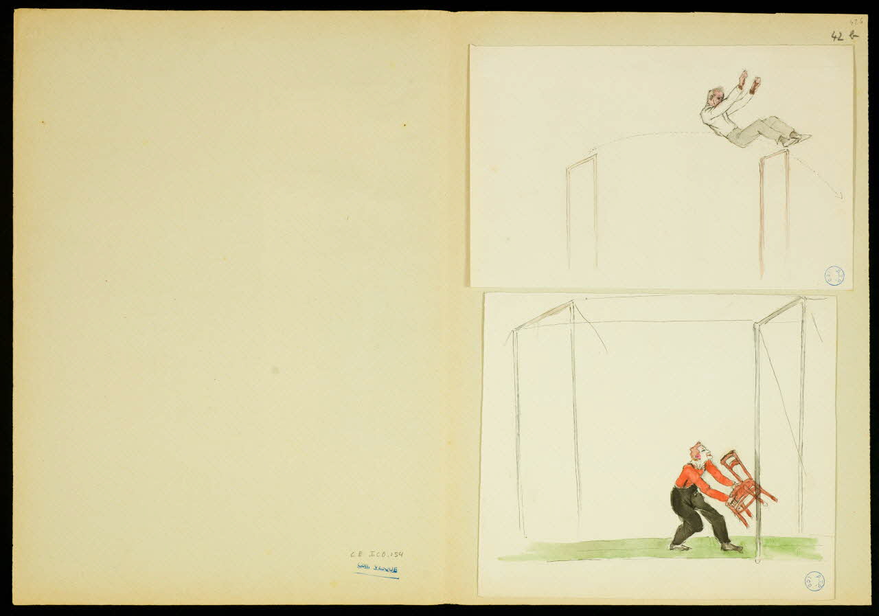 partie d'un ensemble de dessins Numéros d'acrobates 1968.102.5349.8 Photo