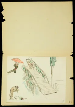 partie d'un ensemble de dessins Enlèvement d'une femme par un singe 1968.102.5351.1  Photo