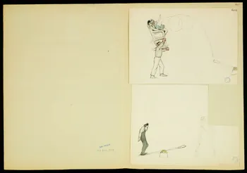 partie d'un ensemble de dessins Numéros d'acrobates et de clowns 1968.102.5351.10  Photo
