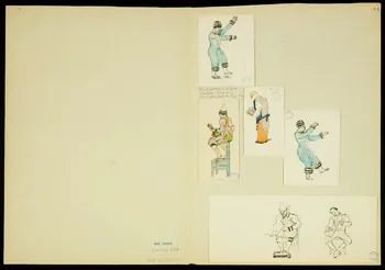partie d'un ensemble de dessins Numéros d'acrobate et de clowns 1968.102.5351.11 Photo