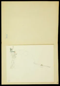 partie d'un ensemble de dessins Numéros de clowns et d'acrobate 1968.102.5351.13 Photo