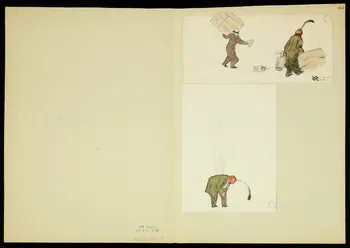 partie d'un ensemble de dessins Numéros de clowns et d'acrobate 1968.102.5351.13  Photo