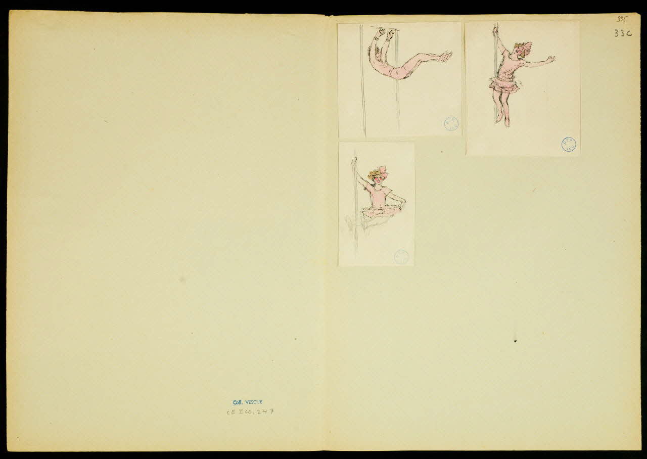 partie d'un ensemble de dessins Numéros d'une acrobate et d'un cheval 1968.102.5351.17 Photo
