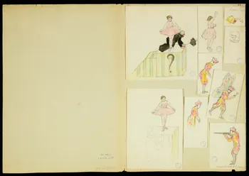 partie d'un ensemble de dessins Clowns et danseuse 1968.102.5351.2 Photo
