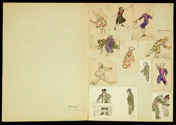 partie d'un ensemble de dessins Ecuyer et clowns 1968.102.5351.4 Photo