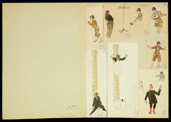 partie d'un ensemble de dessins Numéros de clowns 1968.102.5351.7  Photo