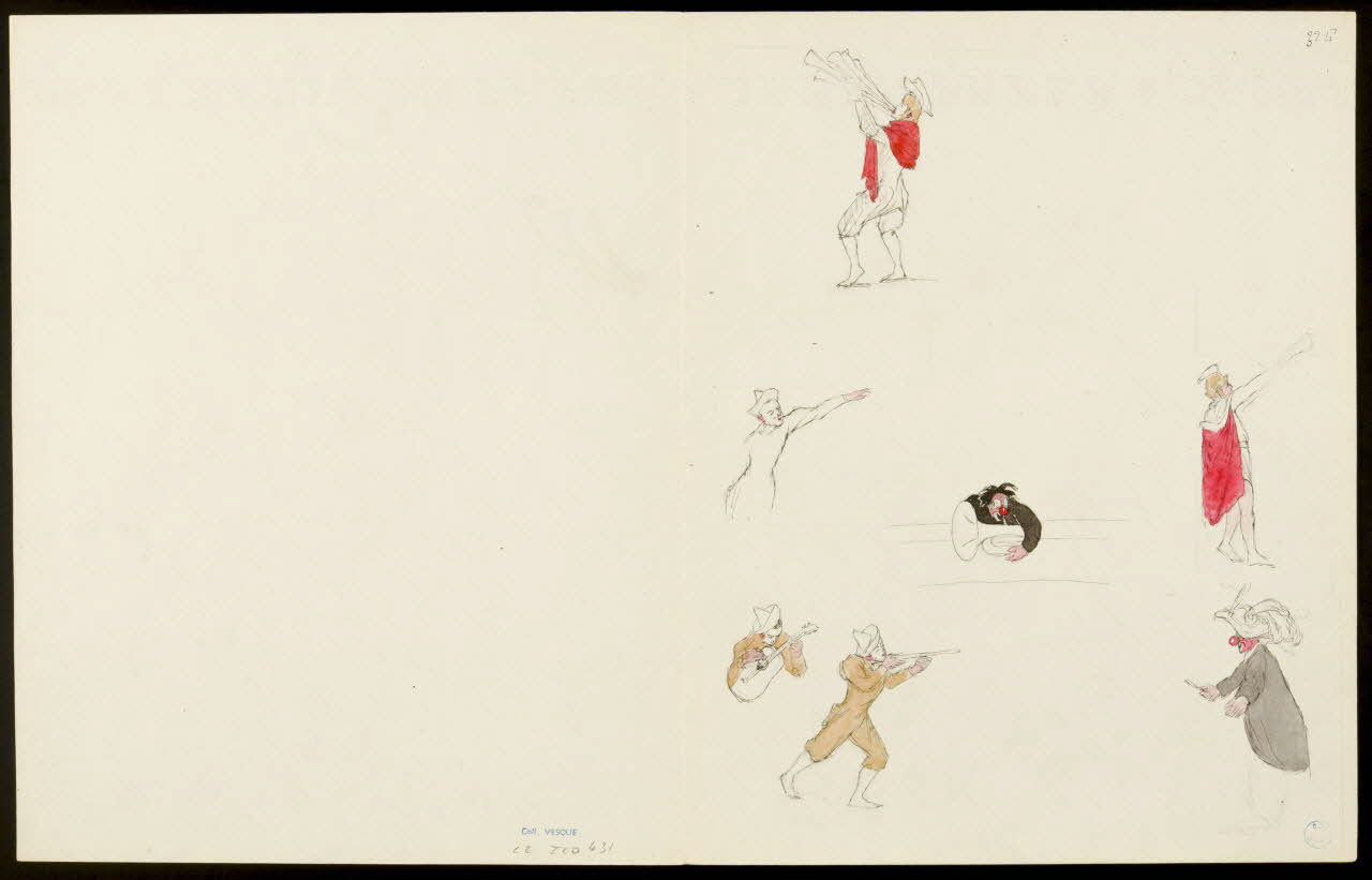 partie d'un ensemble de dessins Clowns et acrobate 1968.102.5355.14 Photo