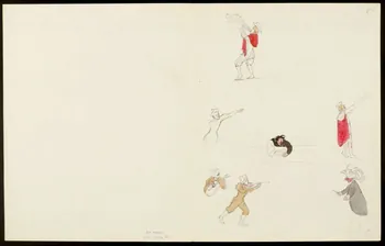 partie d'un ensemble de dessins Clowns et acrobate 1968.102.5355.14 Photo