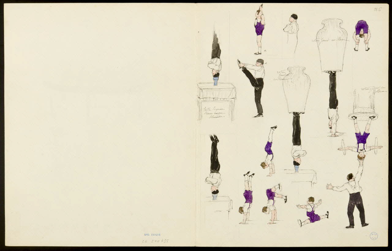 partie d'un ensemble de dessins Acrobates avec vase et table 1968.102.5355.18 Photo