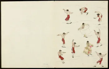 partie d'un ensemble de dessins Reis Hamad 300 Circus (Hagenberk) 22.6.30 1968.102.5355.2 Photo