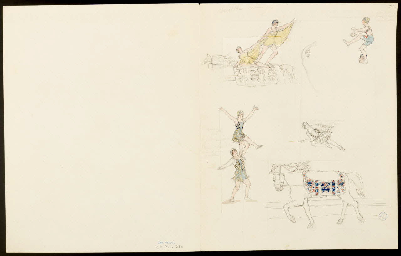 partie d'un ensemble de dessins Numéro de voltige et funambule 1968.102.5355.3 Photo