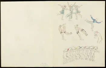 partie d'un ensemble de dessins Numéro de voltige et patin à glace 1968.102.5355.5 Photo