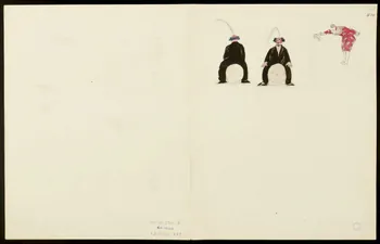 partie d'un ensemble de dessins Acrobates et clowns 1968.102.5356.11  Photo