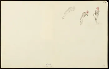 partie d'un ensemble de dessins Numéros de clowns et de dressage de chevaux 1968.102.5356.16 Photo